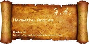 Harmathy Andrea névjegykártya