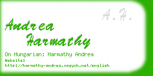 andrea harmathy business card